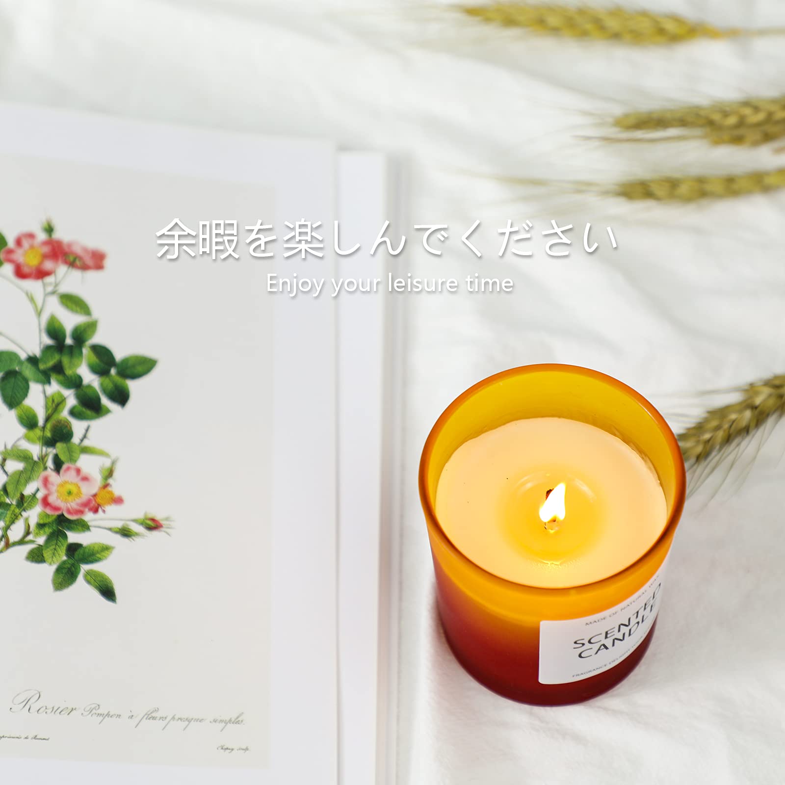 Amazon.co.jp: SCENTORINI アロマキャンドル ローズ 人気 天然大豆